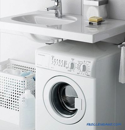 Çamaşır makinesi üzerinde lavabo - nasıl seçilir ve kurulur