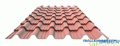 Tabana, profile ve polimer kaplamaya bağlı olarak metal çatı çeşitleri + Foto