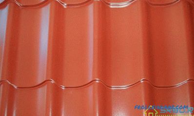 Tabana, profile ve polimer kaplamaya bağlı olarak metal çatı çeşitleri + Foto
