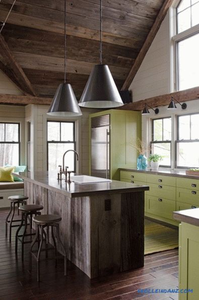 Mutfağın iç kısmında renk kombinasyonu nasıl yapılır + 21 fotoğraf örneği
