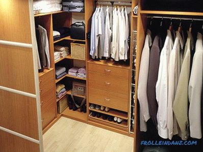 Bir giyinme odası nasıl düzenlenir - bir giyinme odası planlaması ve tasarımı (+ fotoğraf)