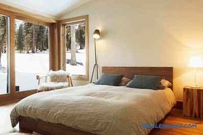 İskandinav tarzı yatak odası - dinlendirici ve şık tasarım, 56 fotoğraf fikri