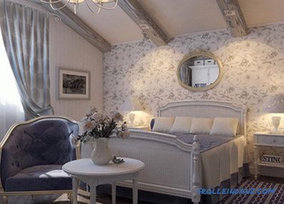 Provence tarz yatak odası iç tasarım